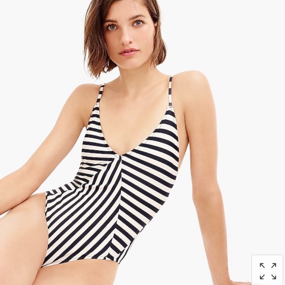 J Crew Striped Swimsuit